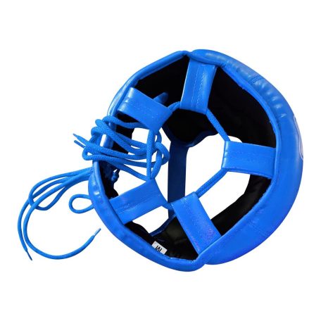 Head guard, Saman, Jawz, with face protection, artificial leather, Kék szín, M méret