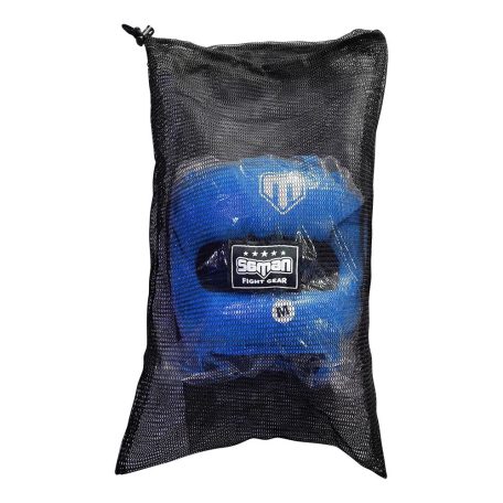 Head guard, Saman, Jawz, with face protection, artificial leather, Kék szín, M méret