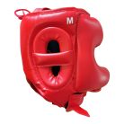 Head guard, Saman, Jawz, with face protection, artificial leather, Piros szín, XS méret