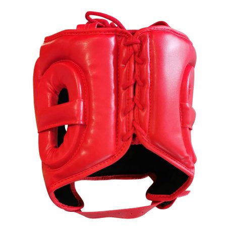 Head guard, Saman, Jawz, with face protection, artificial leather, Piros szín, XS méret