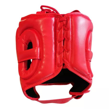 Head guard, Saman, Jawz, with face protection, artificial leather, Piros szín, S méret