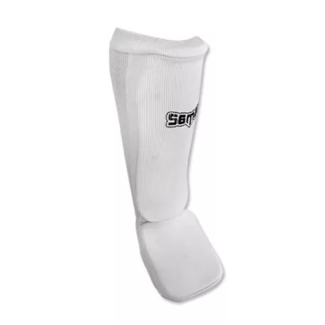 Lábfejes lábszárvédő, Saman, elasztikus, szivacs betéttel, fehér, M/L