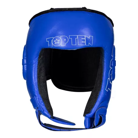 Fejvédő, Top Ten, IFMA, Jarot Muay, bőr, Kék, S