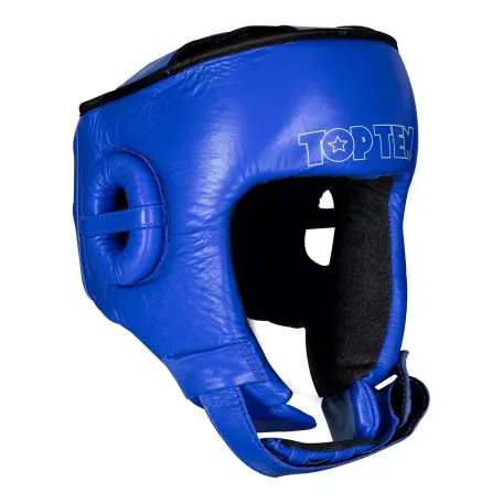 Fejvédő, Top Ten, IFMA, Jarot Muay, bőr, Kék, XL