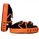 Pontütő kesztyű, Hayashi, egyenes, műbőr, fekete-narancs