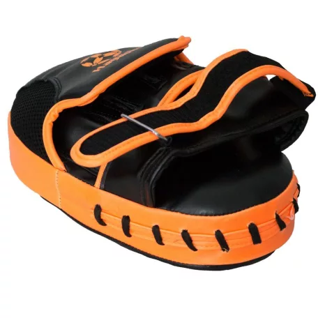 Pontütő kesztyű, Hayashi, egyenes, műbőr, fekete-narancs