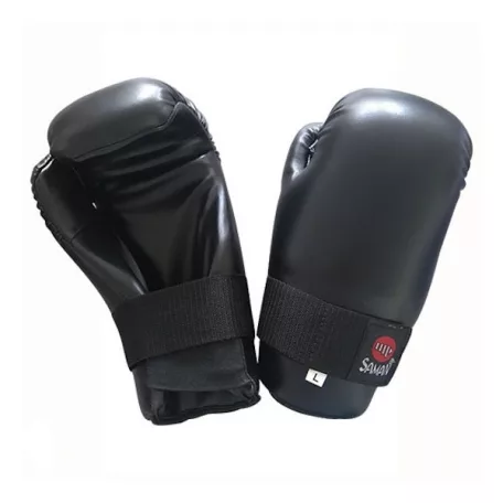 Semi-contact kesztyű, Saman, műbőr, fekete, XXL