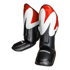 Lábfejes lábszárvédő, Manus, Wave, Fekete-piros, S