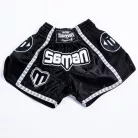 Thai-Box nadrág, Saman, Colours 1985, poliészter, fekete/fehér, S