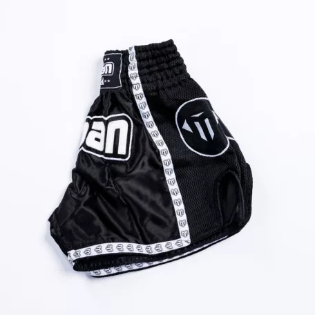 Thai-Box nadrág, Saman, Colours 1985, poliészter, fekete/fehér, S