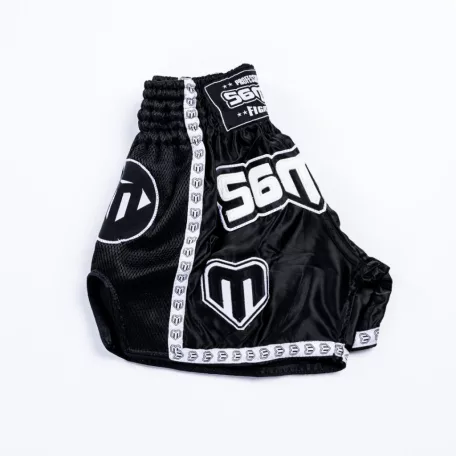 Thai-Box nadrág, Saman, Colours 1985, poliészter, fekete/fehér, S