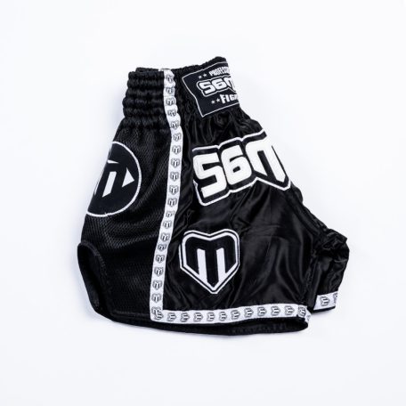 Thai-Box nadrág, Saman, Colours 1985, poliészter, fekete/fehér, M