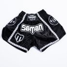 Thai-Box nadrág, Saman, Colours 1985, poliészter, fekete/fehér, XL