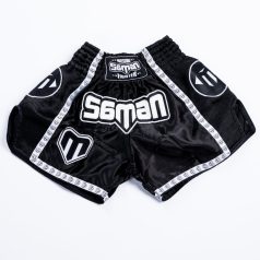   Thai-Box nadrág, Saman, Colours 1985, poliészter, fekete/fehér, XL