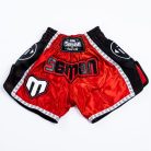 Thai-Box nadrág, Saman, Colours 1985, poliészter, piros/fekete, S méret