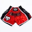 Thai-Box nadrág, Saman, Colours 1985, poliészter, piros/fekete, L méret