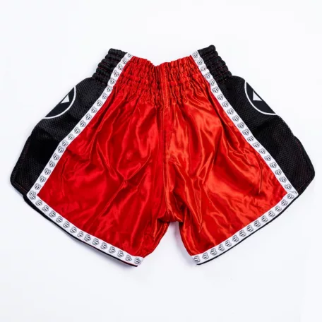 Thai-Box nadrág, Saman, Colours 1985, poliészter, piros/fekete, L méret