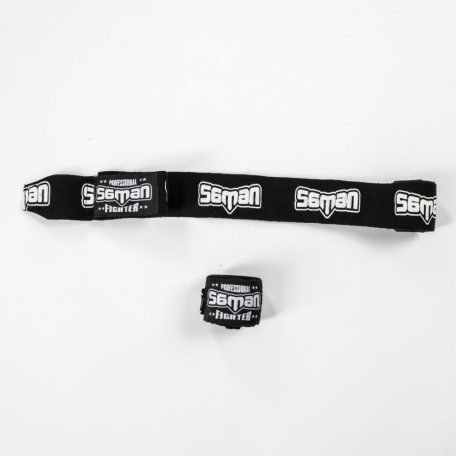 Bandázs,  Saman, Colours 1985, rugalmas, fekete/fehér, 350 cm