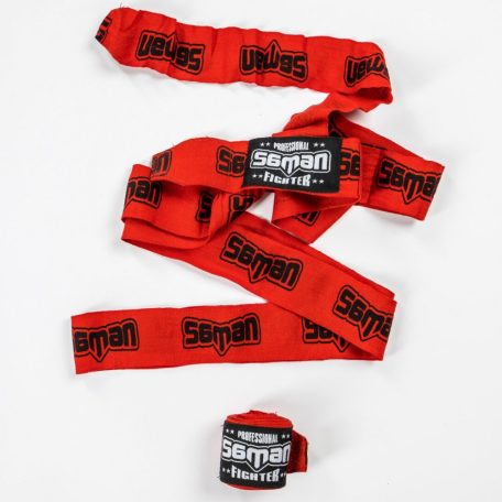 Bandázs, Saman, Colours 1985, rugalmas, piros/fekete, 350 cm