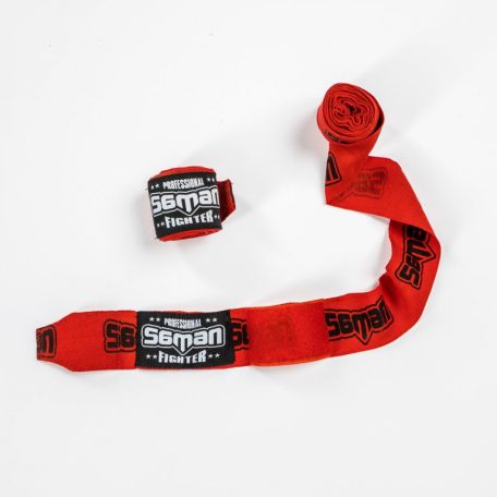 Bandázs, Saman, Colours 1985, rugalmas, piros/fekete, 350 cm