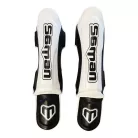 Thai lábszárvédő, Saman, Colours 1985, műbőr, fehér/fekete, M