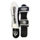 Thai lábszárvédő, Saman, Colours 1985, műbőr, fehér/fekete, M