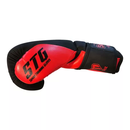 Boxing gloves, Saman, STG, artificial leather, Black-red, 14oz