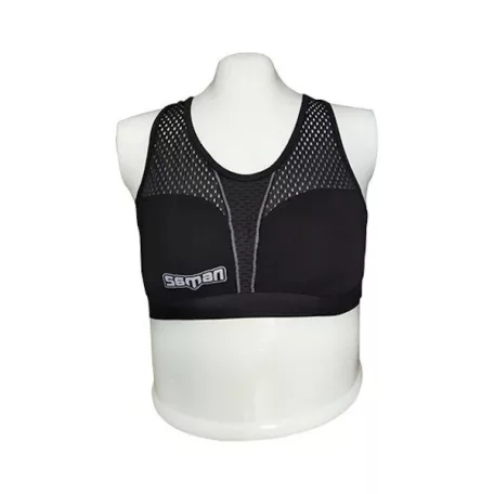 Mellvédő top, Cool Guard, fekete (betét nélkül), S