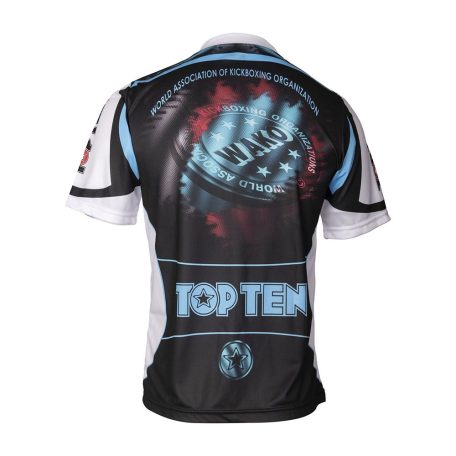T-shirt, Top Ten, WAKO, black-white, XXL méret