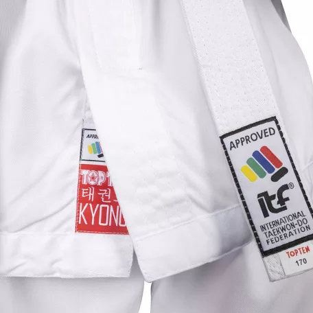 Taekwondo uniform, Top Ten, Kyong, ITF, white