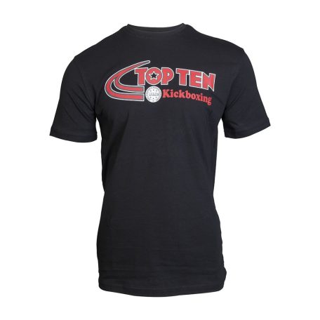 Póló, Top Ten, WAKO Elastic Kickboxing, fekete
