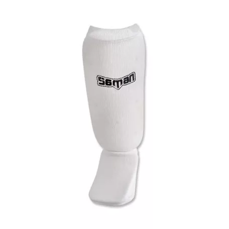 Shin and instep pad, Saman, elastic, white