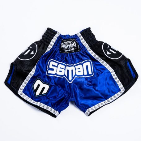 Thai-Box nadrág, Saman, Colours 1985, poliészter, kék/fekete