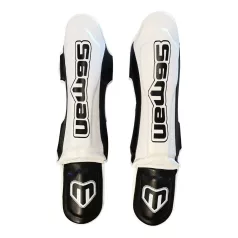   Thai lábszárvédő, Saman, Colours 1985, műbőr, fehér/fekete