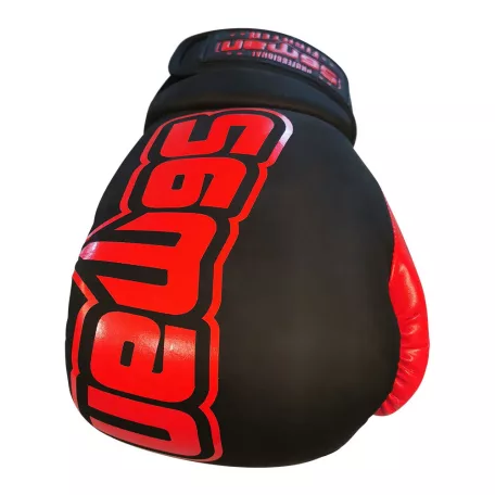 Boxing gloves, Saman, STG, artificial leather, Black-red