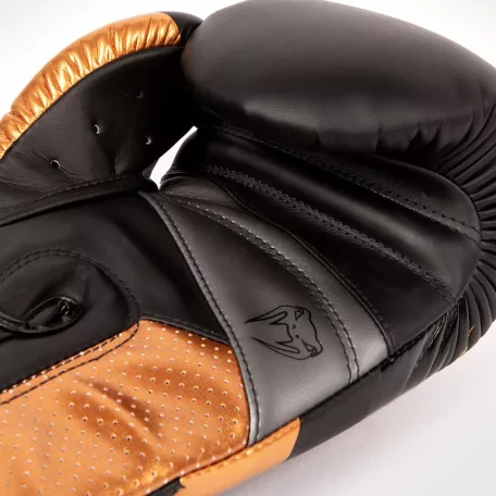 Boxkesztyű, Venum, Elite Evo, fekete/bronz, 10 oz