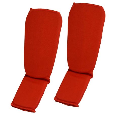 Shin and Instep pad, cotton, white, Piros szín, XL méret