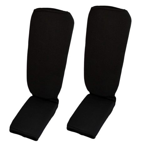 Shin and Instep pad, cotton, white, Fekete szín, junior méret