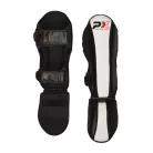 Thai box lábfejes lábszárvédő, Phoenix, Fight, bőr, fekete-fehér, S