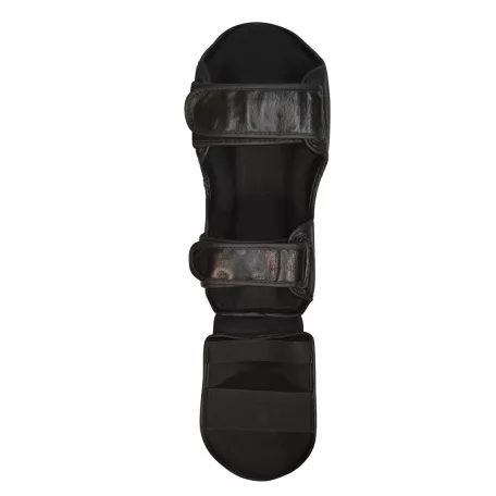 Thai box lábfejes lábszárvédő, Phoenix, Fight, bőr, fekete-fehér, S