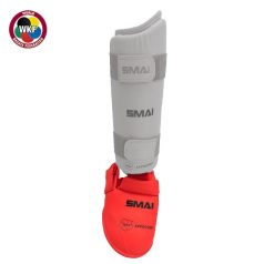 Lábfejvédő, SMAI, WKF Karate, műbőr, Kék, L