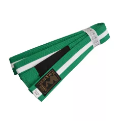 Öv, BJJ, Phoenix, gyerek, zöld-fehér csík, 220 méret