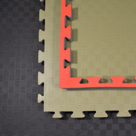 Judo Tatami, 1m*1m*4cm, Phoenix, zöld-piros