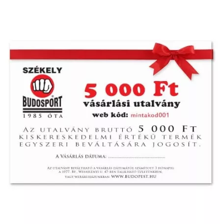 Ajándékutalvány - 5000 Ft